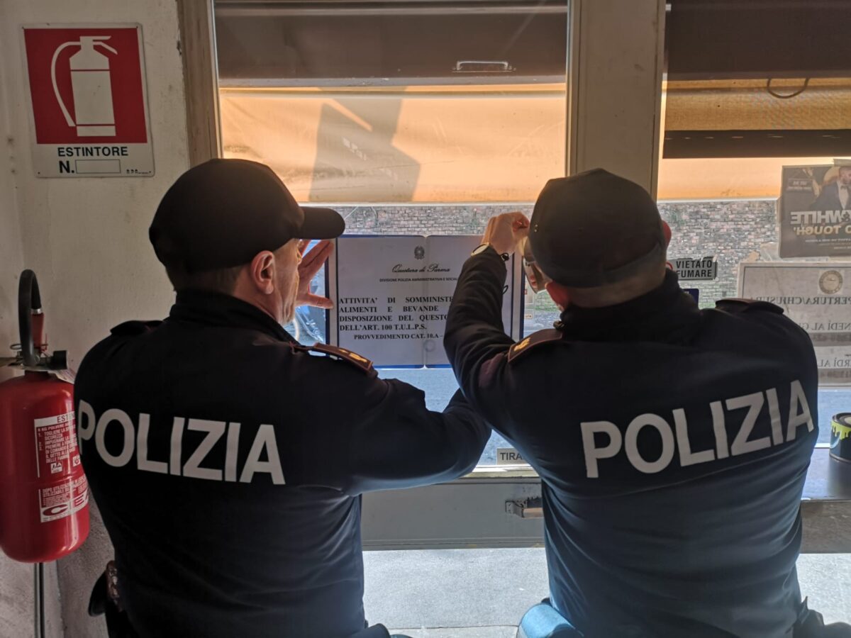 Chiusura e sospensione licenza amministrativa per un locale pubblico a Parma
