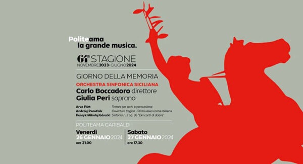 #EventiPA - Concerto commemorativo dell'Orchestra Sinfonica Siciliana per il Giorno della Memoria