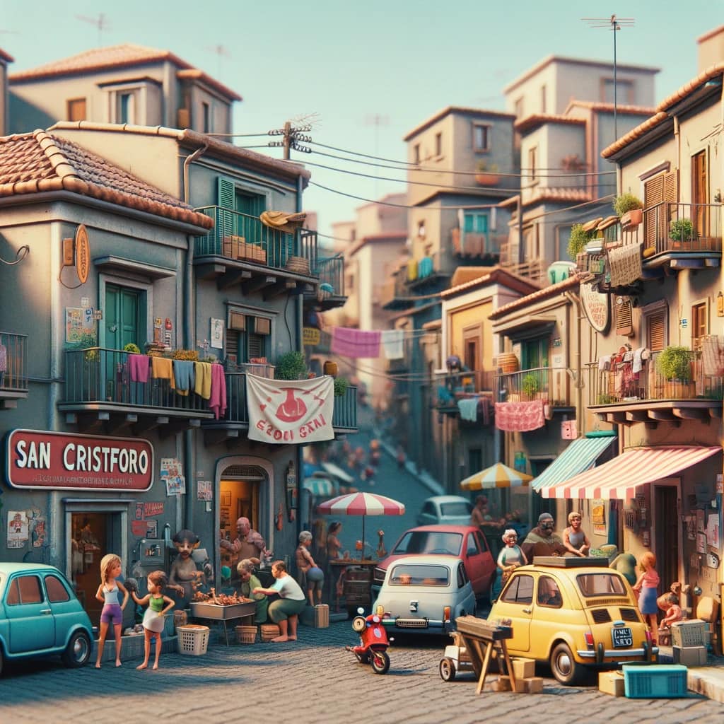 Foto Catania Disney Pixar Animazione AI Quartiere San Cristoforo