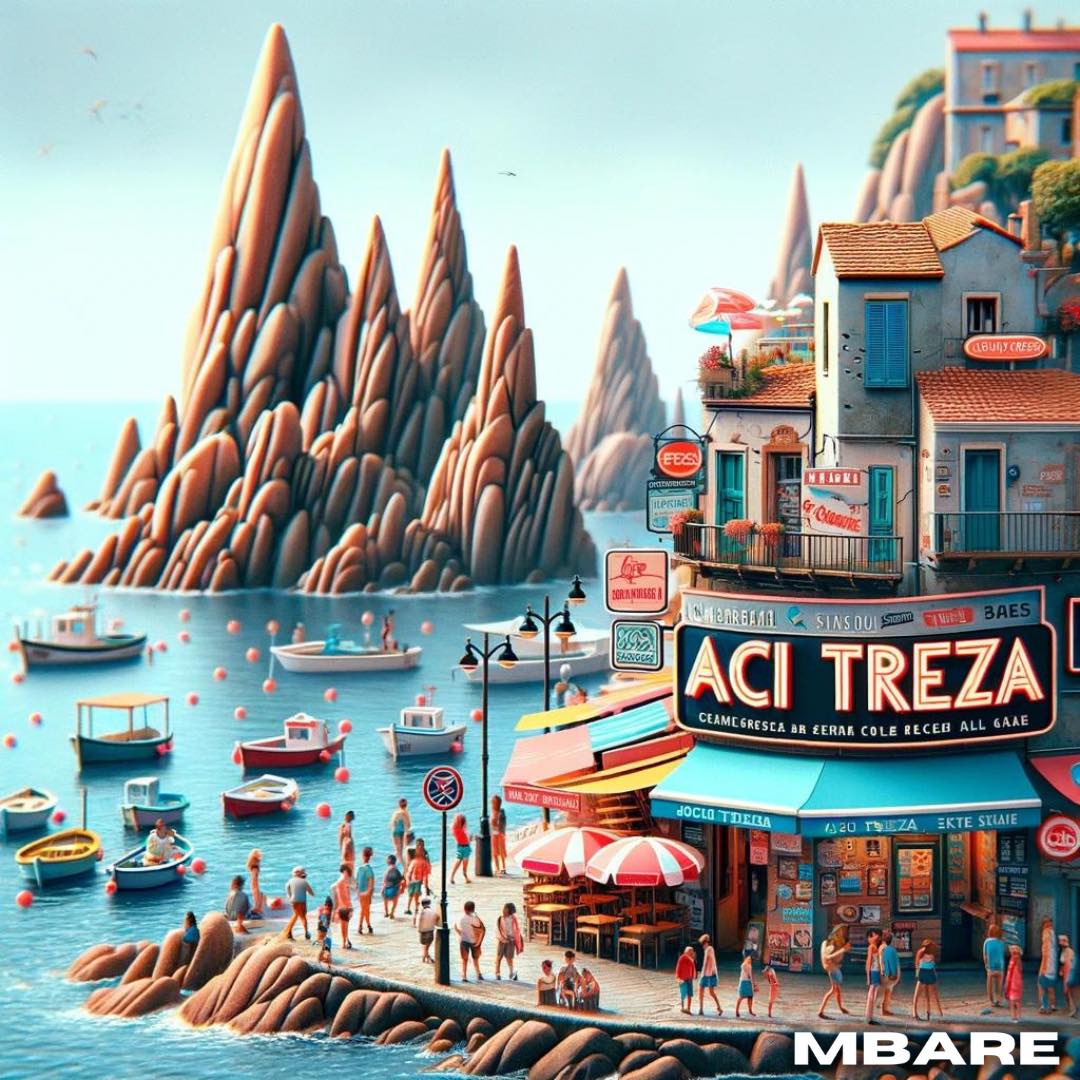 Foto Catania Disney Pixar Quartieri AI Intelligenza Artificiale Acitrezza