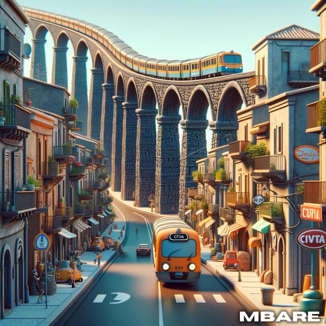 Foto Catania Disney Pixar Quartieri AI Intelligenza Artificiale Archi Marina