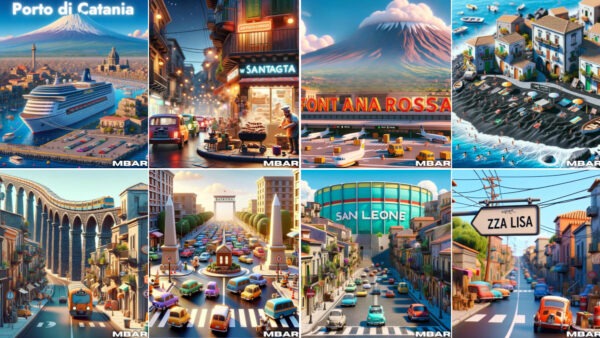 Catania Disney Pixar: terza e ultima parte dei quartieri catanesi secondo l'AI