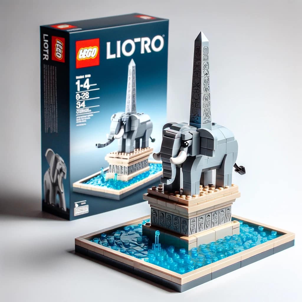 Lego Set Catania AI Foto Intelligenza Artificiale Liotro Fontana Elefante