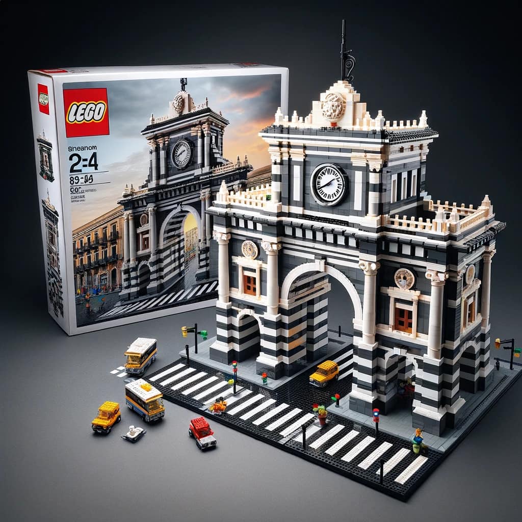 Lego Set Catania AI Foto Intelligenza Artificiale Porta Ferdinandea Garibaldi