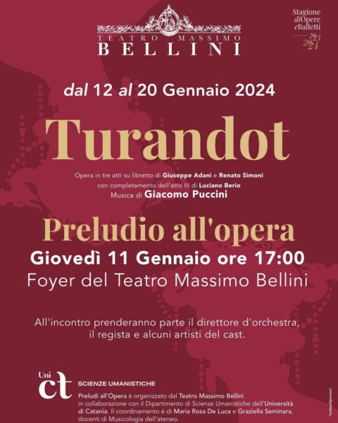 Teatro Massimo Bellini di Catania presenta il preludio all'opera "Turandot"