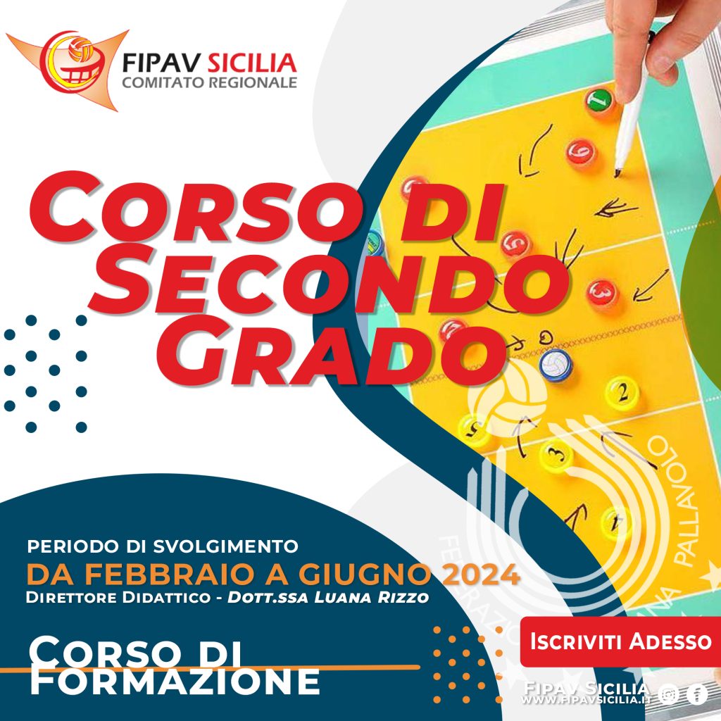 Indizione Corso Allenatori di Secondo Grado 2023/2024 - 