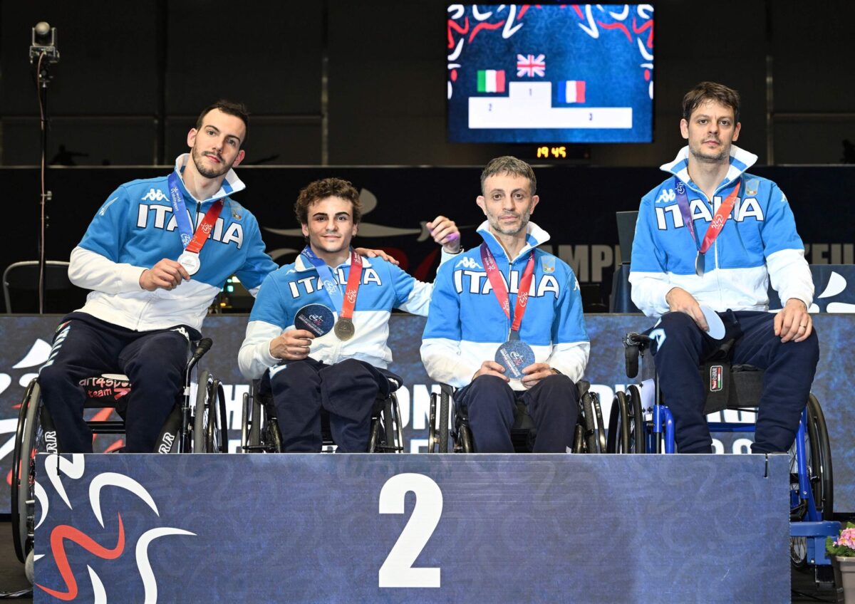 Medaglia d'argento per l'Italia al Fioretto Maschile ai Campionati Europei di Scherma Paralimpica Parigi 2024