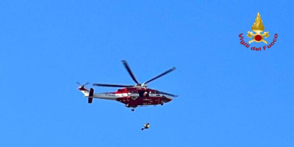 Ragazzo perduto in riserva di Capo Gallo soccorso dall'elicottero dei Vigili del Fuoco