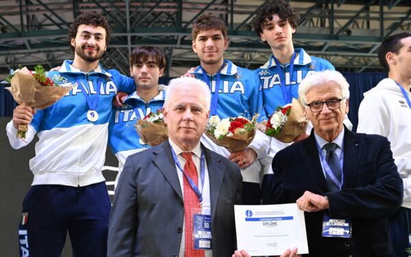 Trionfo dell'Italia alla spada maschile Under 20 - Europei Giovani Napoli 2024