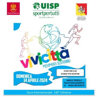 Ordinanza n. 283 del 07/03/2024 per la 40^ edizione del Vivicittà a Palermo -