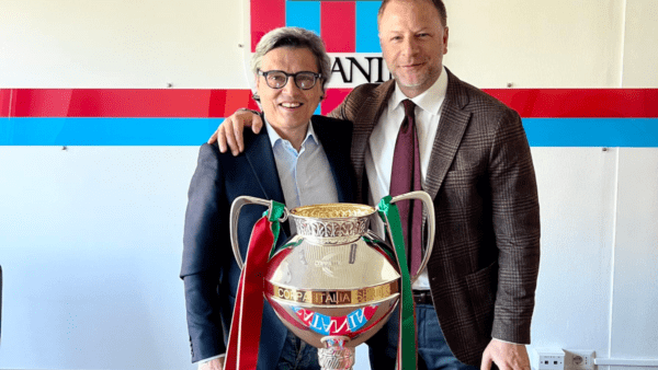 Salvo La Rosa con la Coppa Italia vinta dal Catania FC: le parole tra orgoglio e amore