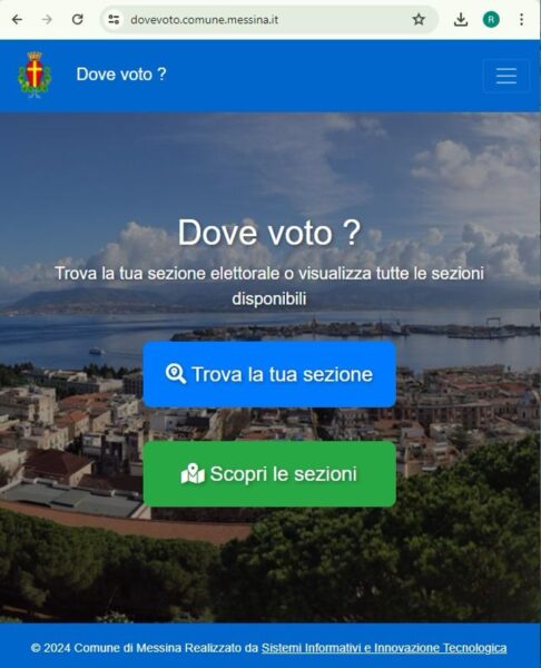 Dove voto? La nuova funzione sul sito del Comune di Messina