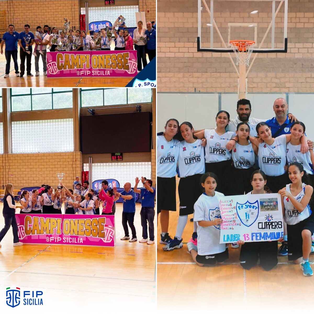 FP Sport LA Clippers vince le Finals Jr. NBA FIP U13: i complimenti del CR Sicilia