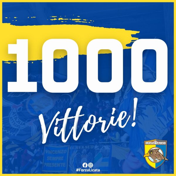 Il Licata Calcio festeggia la vittoria numero 1000