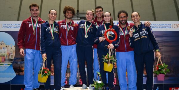 Le Fiamme Oro e l’Aeronautica Militare vincono i titoli a squadre di spada ai Campionati Italiani Assoluti Cagliari 2024