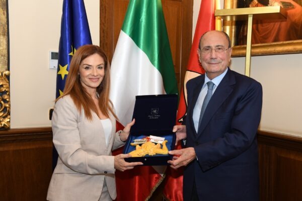 Renato Schifani incontra il ministro maltese Miriam Dalli a Palazzo d'Orléans