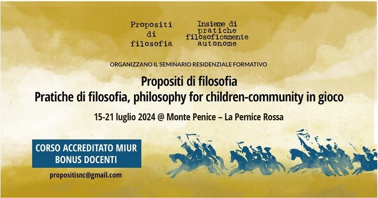 Seminario Estivo Propositi di Filosofia - Philosophy for Children nella Scuola Siciliana del 2024