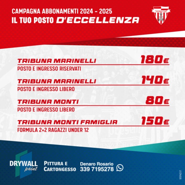 Abbonati e conquista il tuo posto d'Eccellenza per la stagione 2024/25!