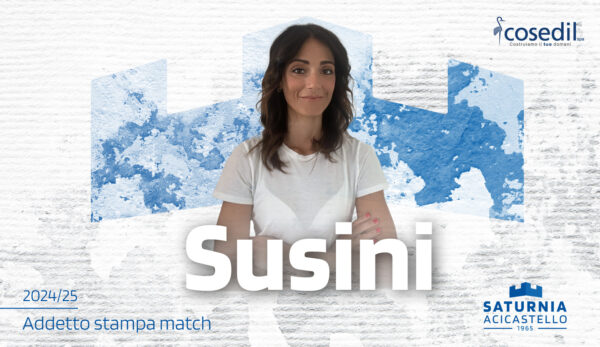 Federica Susini è il nuovo volto della comunicazione per la Cosedil Saturnia Acicastello!