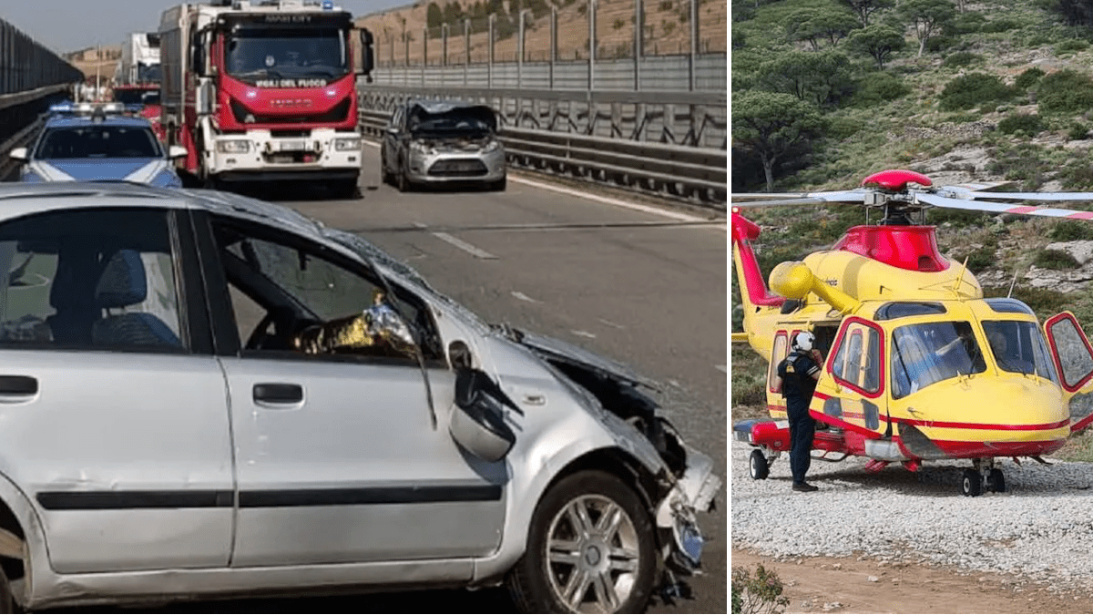 Incidente stradale in tragedia sull’A19: un morto ed elisoccorso per due feriti. Chi sono le vittime