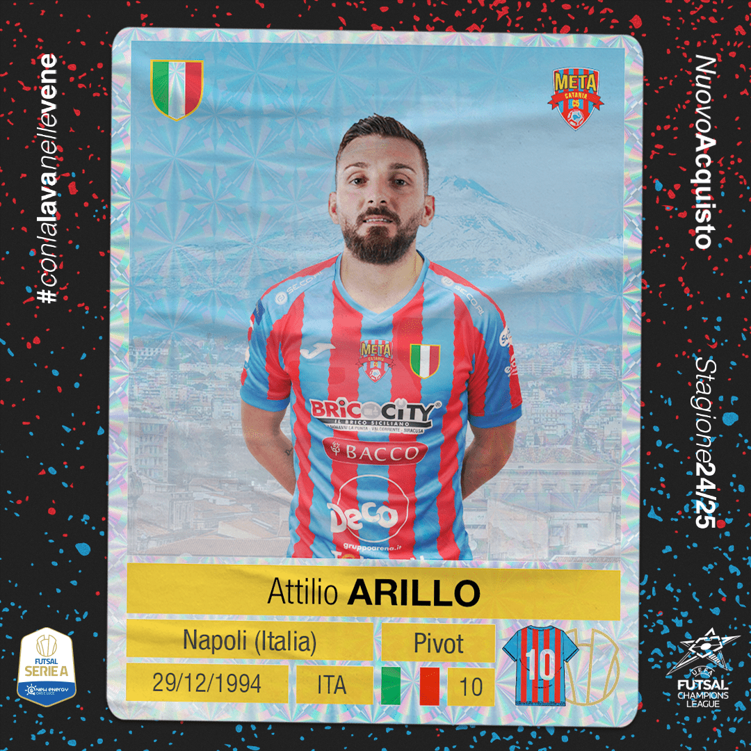 Meta Catania realizza un grande acqisto: Attilio Arillo diventa un nuovo rossazzurro!