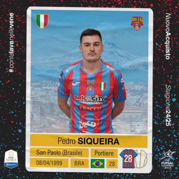 Pedro Henrique Siqueira è ufficialmente un nuovo giocatore della Meta Catania!