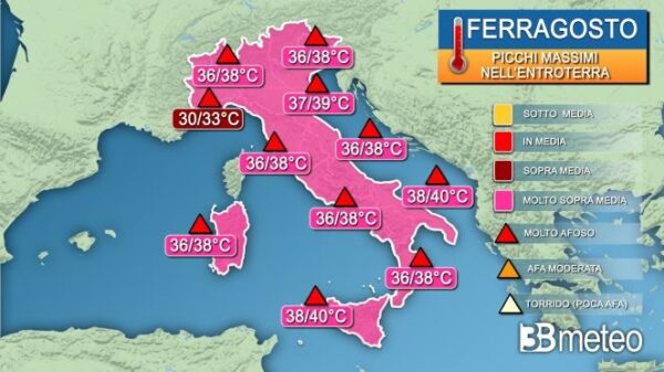 Caldo torrido in arrivo: il culmine a Ferragosto e novità sorprendenti dal weekend imminente!