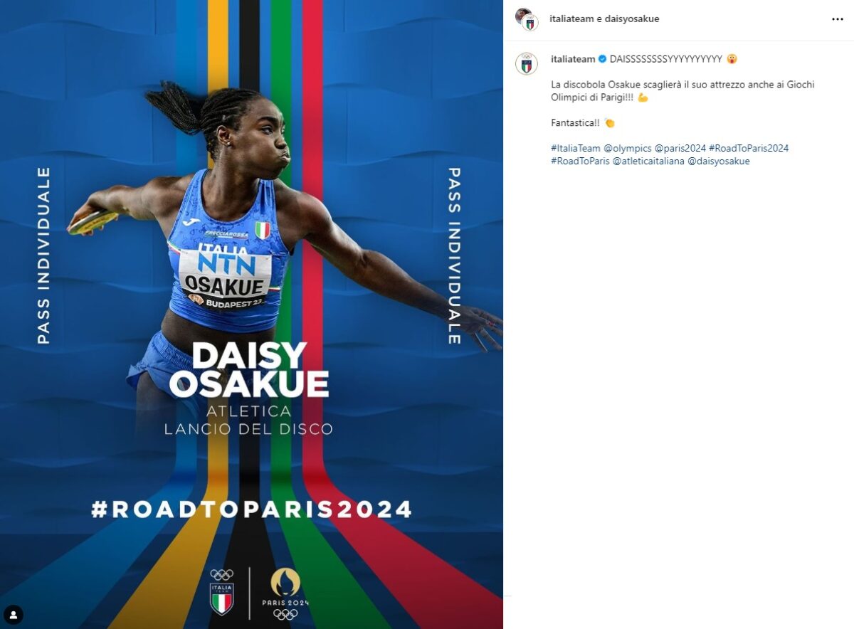 Parigi 2024: Daisy Osakue conquista il traguardo con un eccezionale ottavo posto nel lancio del disco!