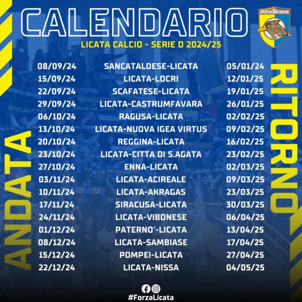 Scopri il nostro calendario completo!