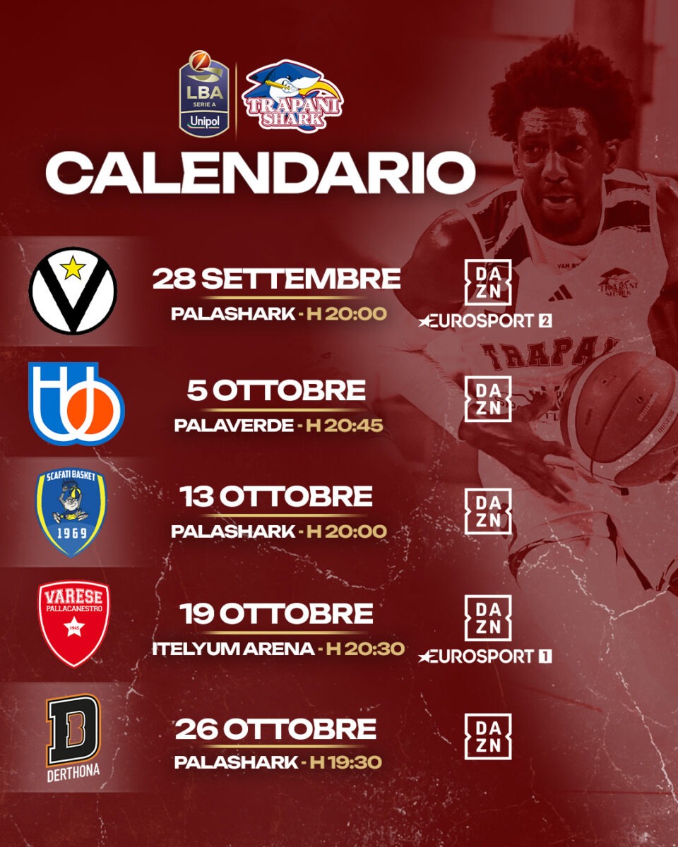 Le prime 5 giornate: scopri il calendario!