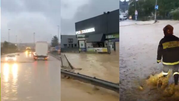 Maltempo ad Ancona: il torrente Aspio straripa, strade bloccate e scuole chiuse!