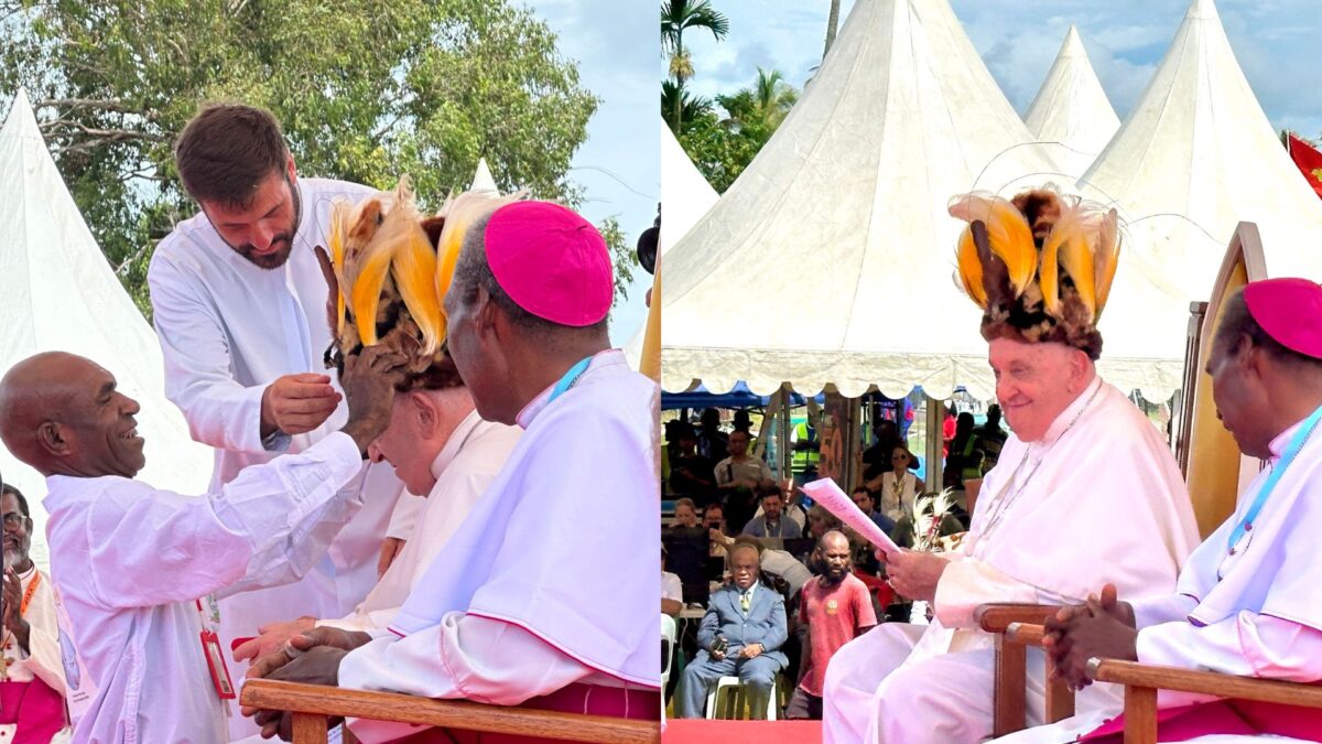 Papa Francesco in Papua Nuova Guinea: il pontefice arriva a Vanimo con aiuti essenziali e farmaci per la comunità.