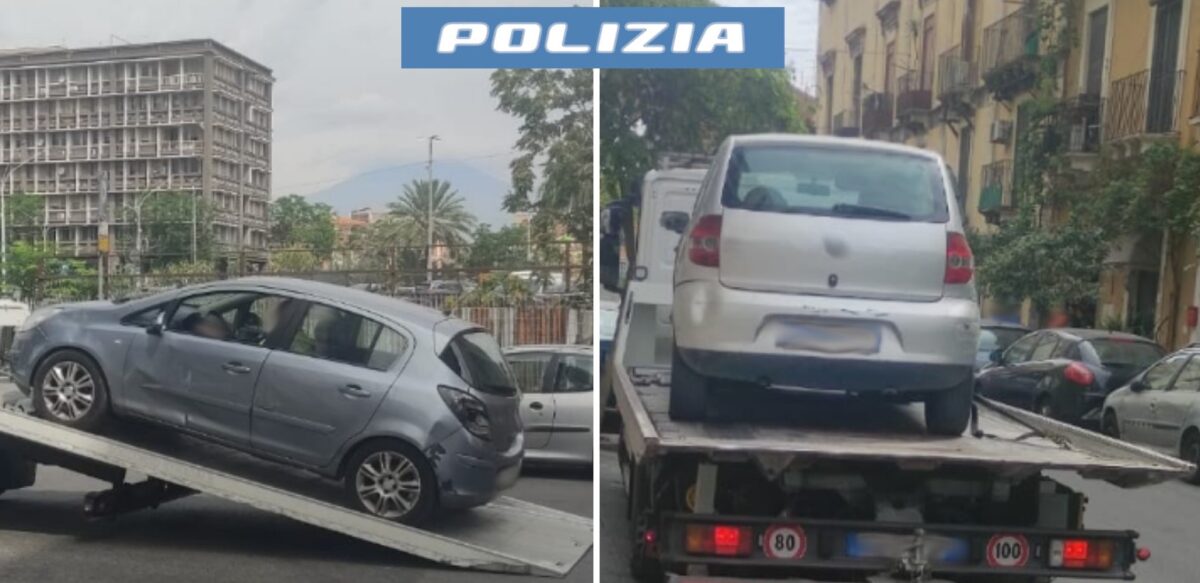 Polizia di Stato ferma tre auto senza assicurazione: sanzioni sfiorano i 2500 euro e chiusa un'attività abusiva di riparazioni auto! - 