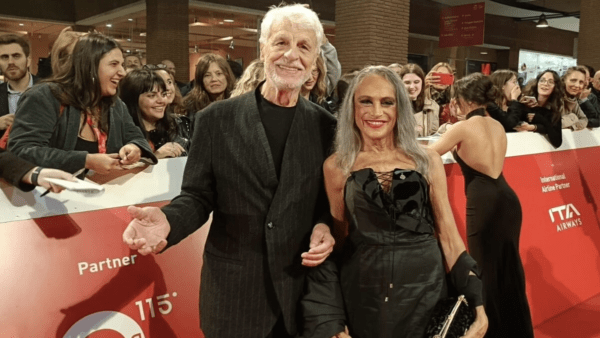 Guia Jelo sul red carpet della Festa del Cinema di Roma con Michele Placido