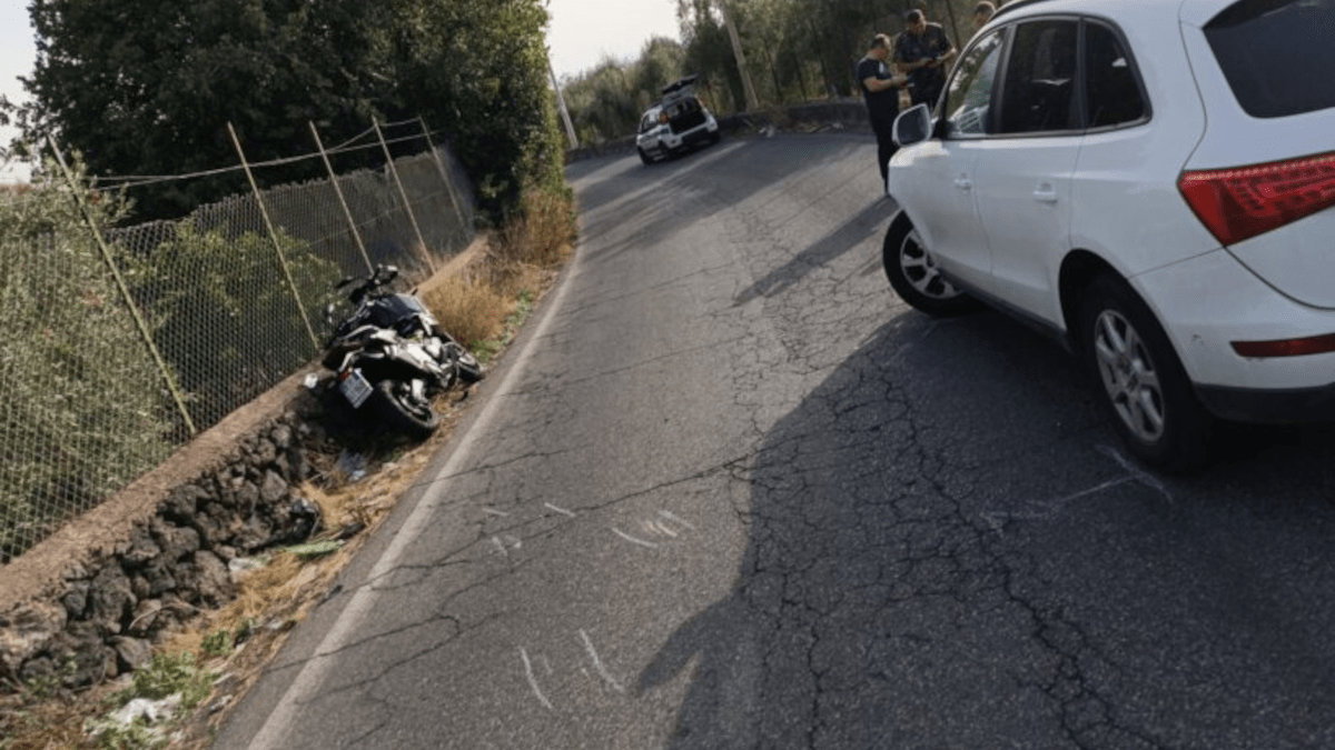 Incidente stradale sulla Provinciale: motociclista catanese grave, elisoccorso al Cannizzaro