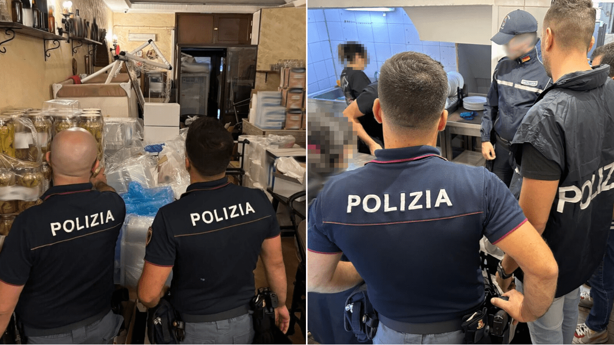 Lavoratori in nero, alimenti non tracciati e 60mila euro di multa per la “regale” trattoria in via Plebiscito