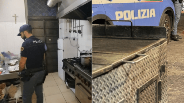 Controlli Polizia panineria e trattoria abusiva via Plebiscito: troppe irregolarità