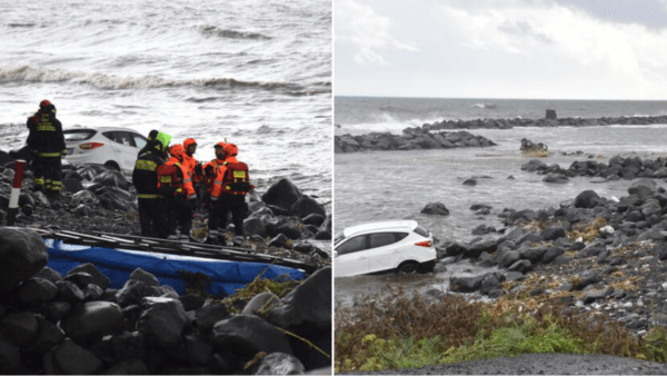 Le strade come fiumi trascinano le auto in mare durante il nubifragio nel Catanese [VIDEO]