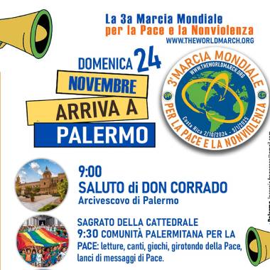 Marcia per la Pace a Palermo | La città pronta a sorprendere con un messaggio di nonviolenza!