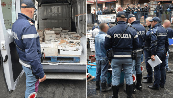 Controlli Polizia Pescheria di Catania: pesce senza tracciabilità, non adatto al consumo umano